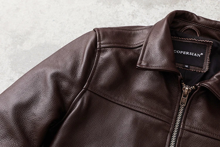 Veste en cuir de vachette véritable