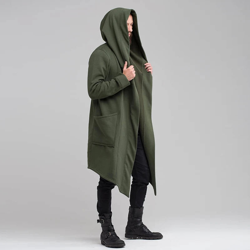 Veste Gilet long à capuche avec poches spacieuses