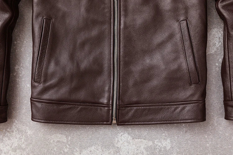 Veste en cuir de vachette véritable