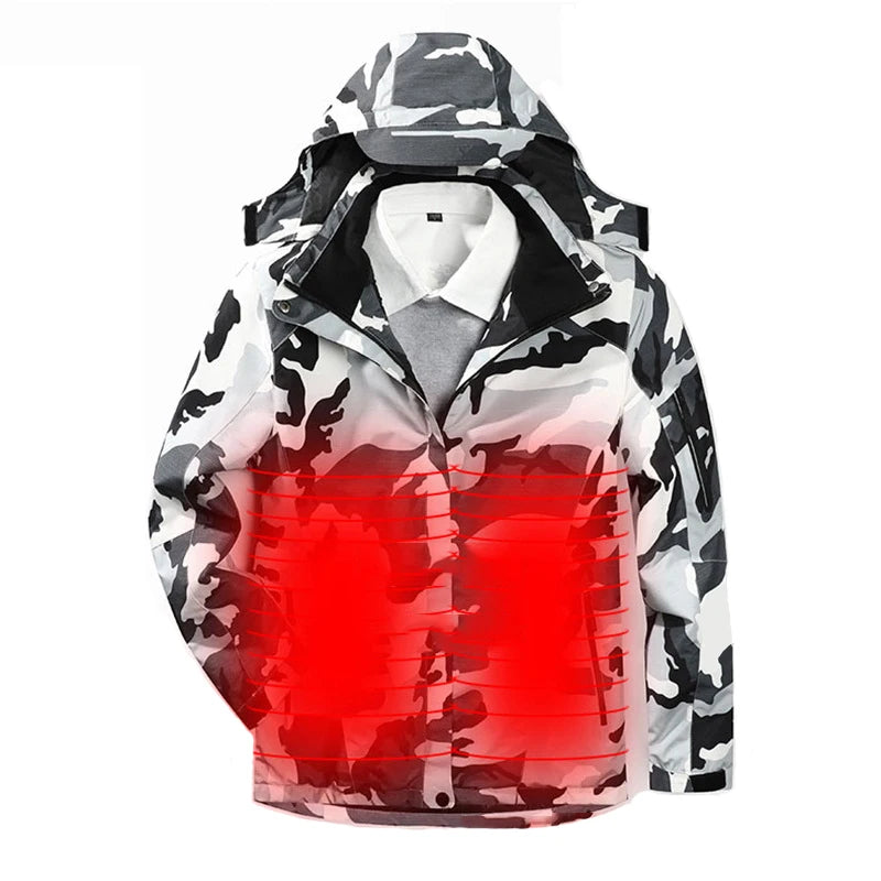 Veste chauffante longue pour homme