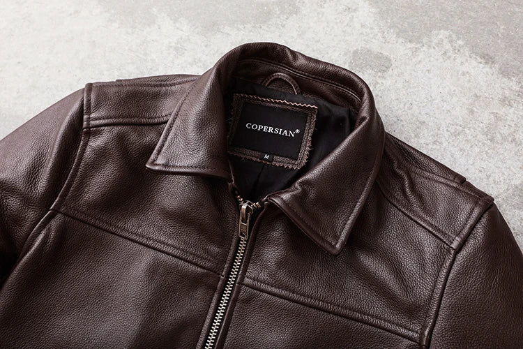 Veste en cuir de vachette véritable