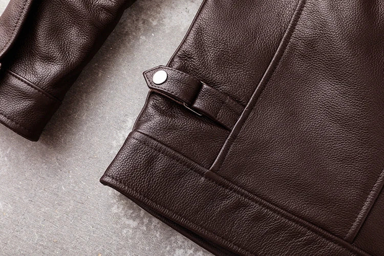 Veste en cuir de vachette véritable