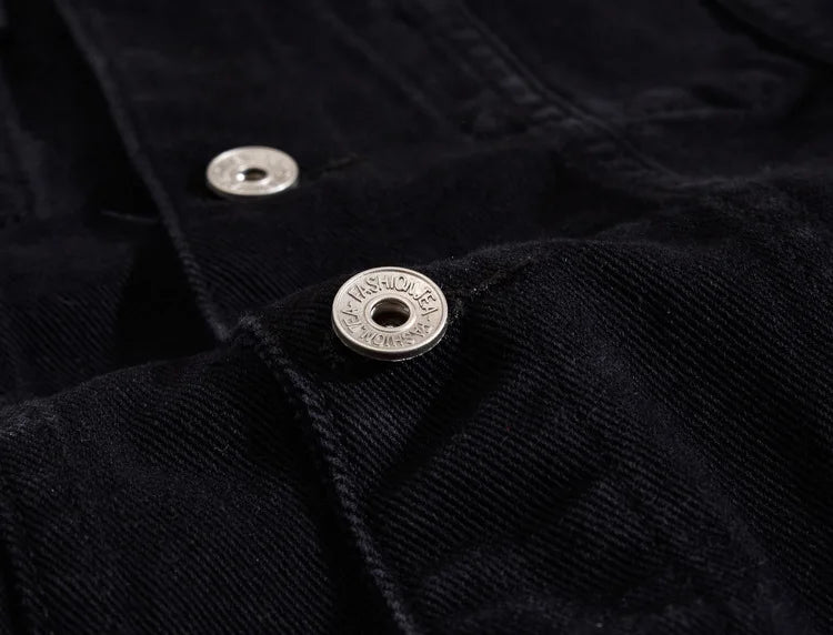Veste en Jean Streetwear déchirée Homme