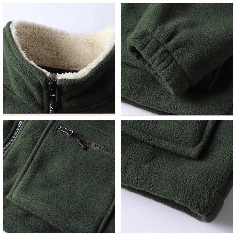 Veste polaire chaude rembourrage pour homme