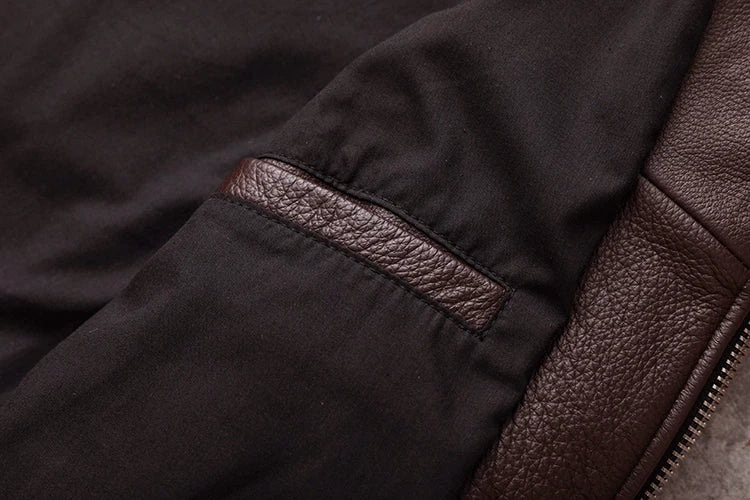 Veste en cuir de vachette véritable