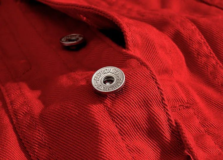 Veste en Jean Streetwear déchirée Homme