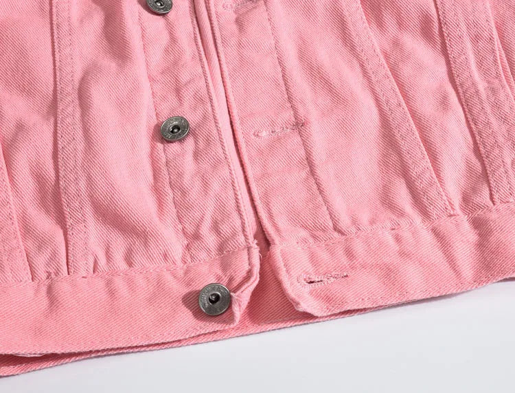 Veste en Jean Streetwear déchirée Homme