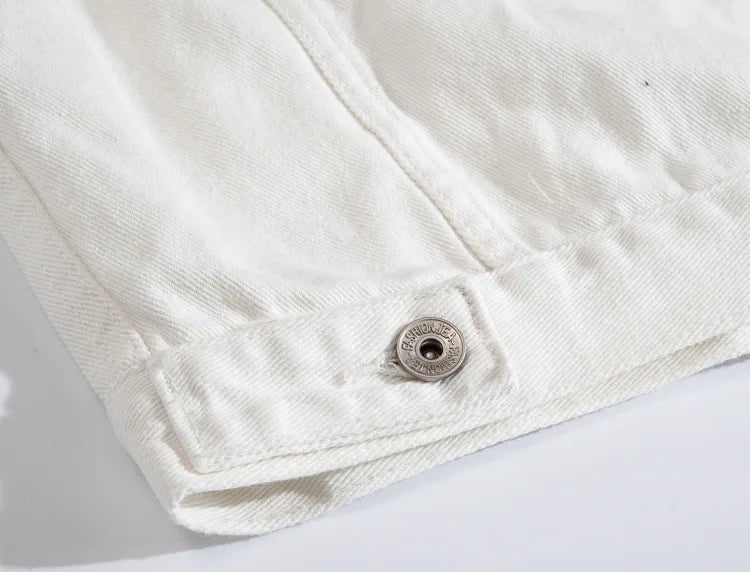 Veste en Jean Streetwear déchirée Homme