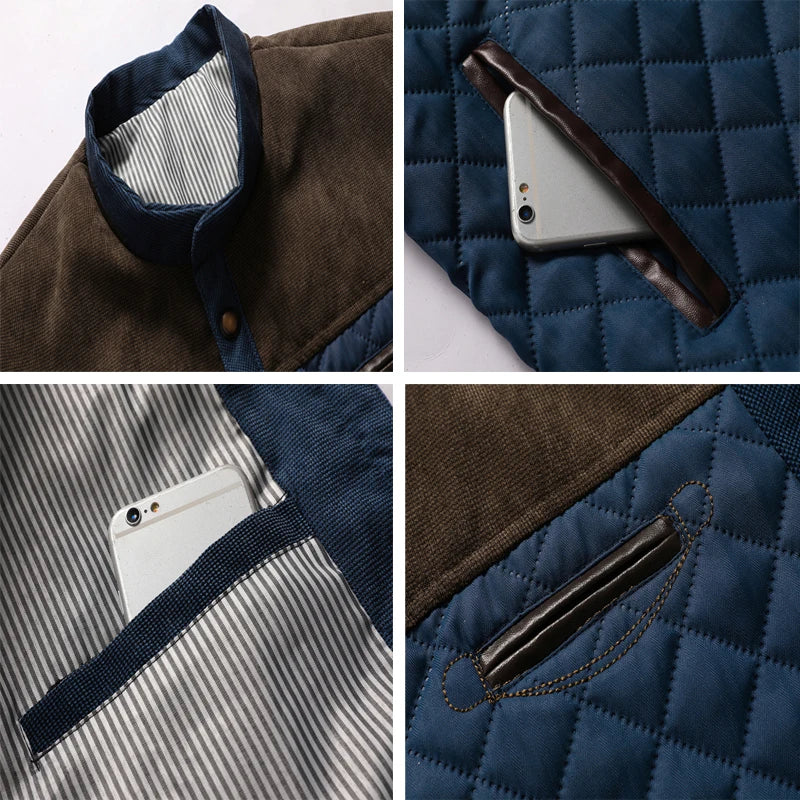 Scott - Veste matelassée bleu marine homme