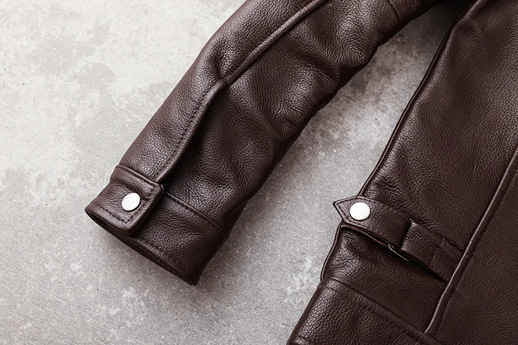 Veste en cuir de vachette véritable
