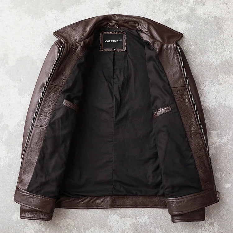 Veste en cuir de vachette véritable