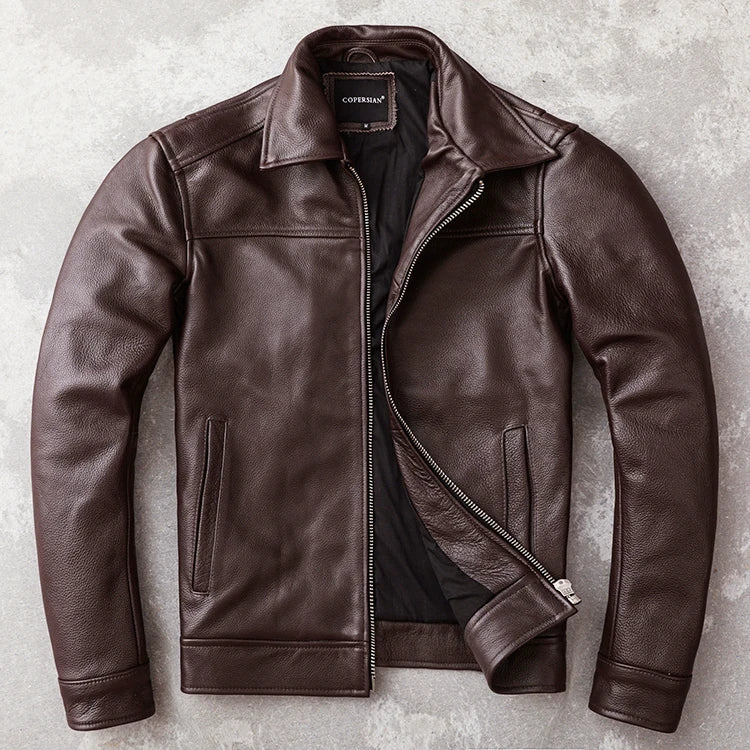 Veste en cuir de vachette véritable