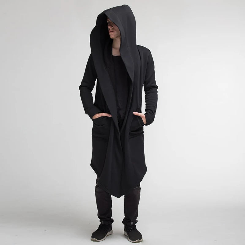 Veste Gilet long à capuche avec poches spacieuses