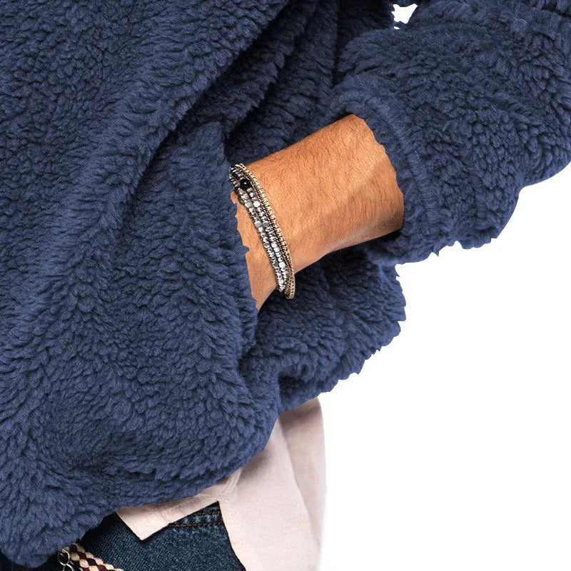 Veste polaire décontractée à capuche pour homme