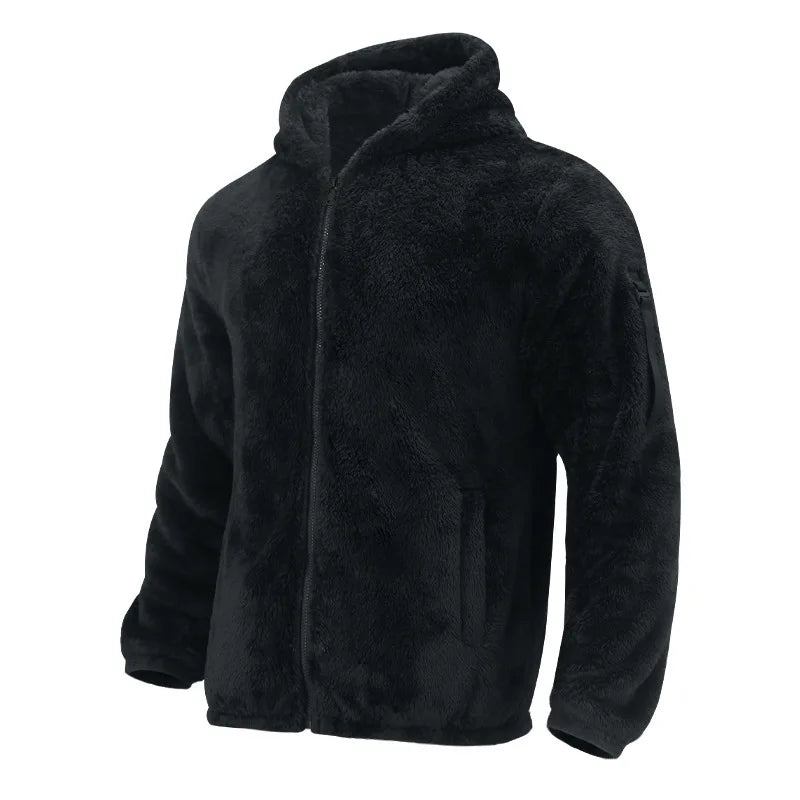 Veste polaire décontractée à capuche pour homme