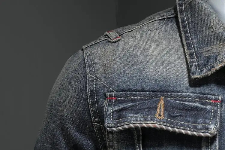 Veste en Denim Vintage Décontractée homme