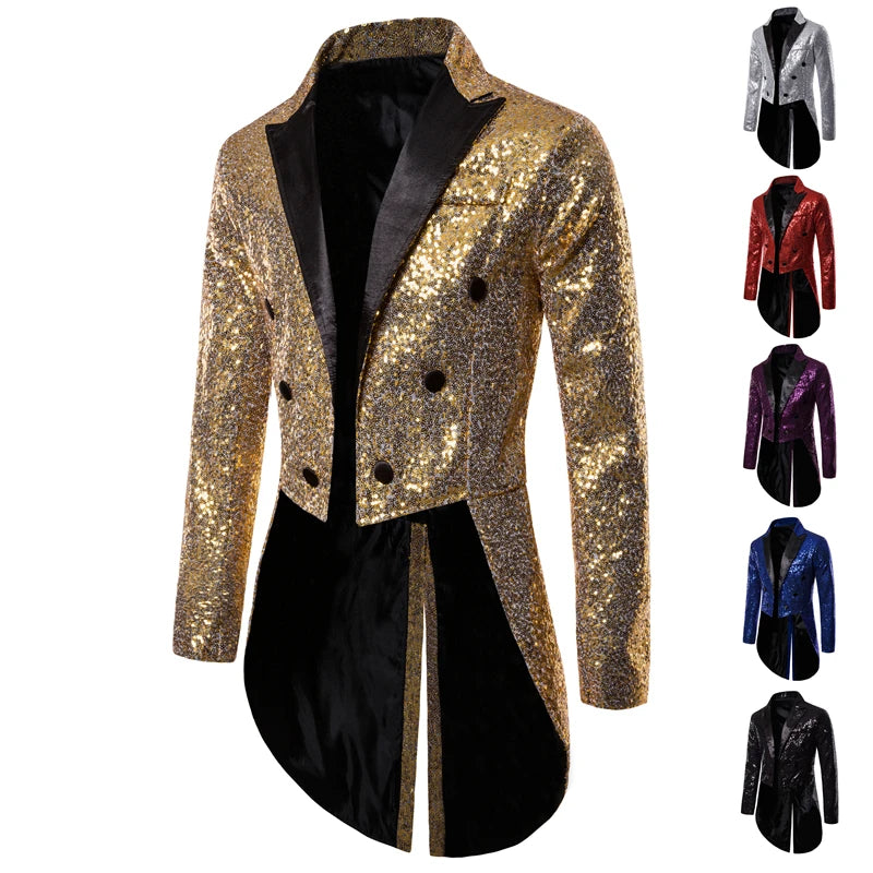 Veste Smoking Croisé à Paillette Homme