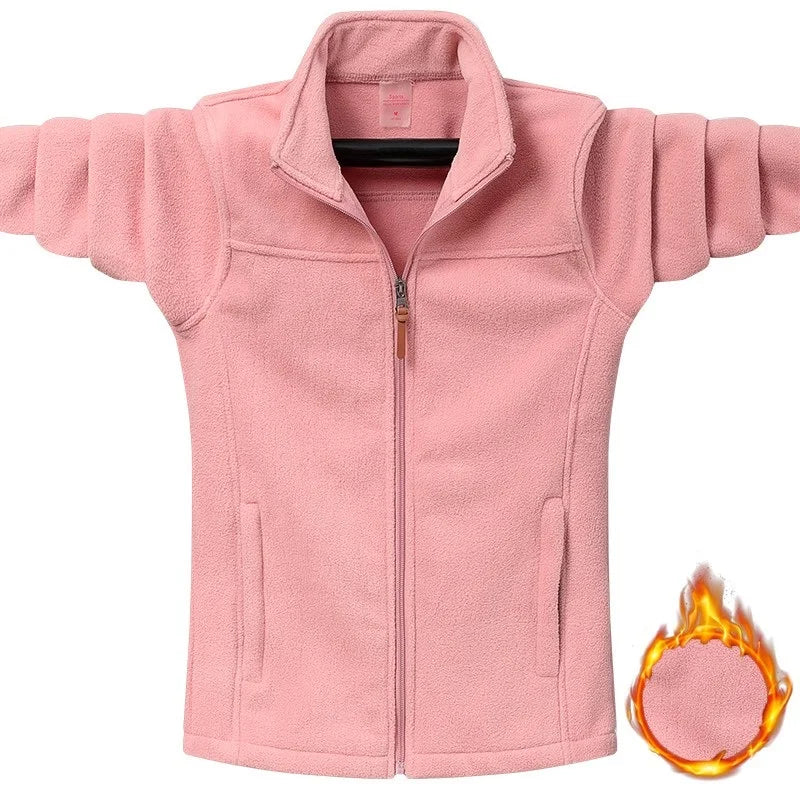 Veste polaire chaude avec fermeture à zipper