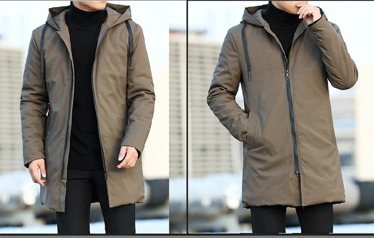 Veste longue imperméable habillée à capuche