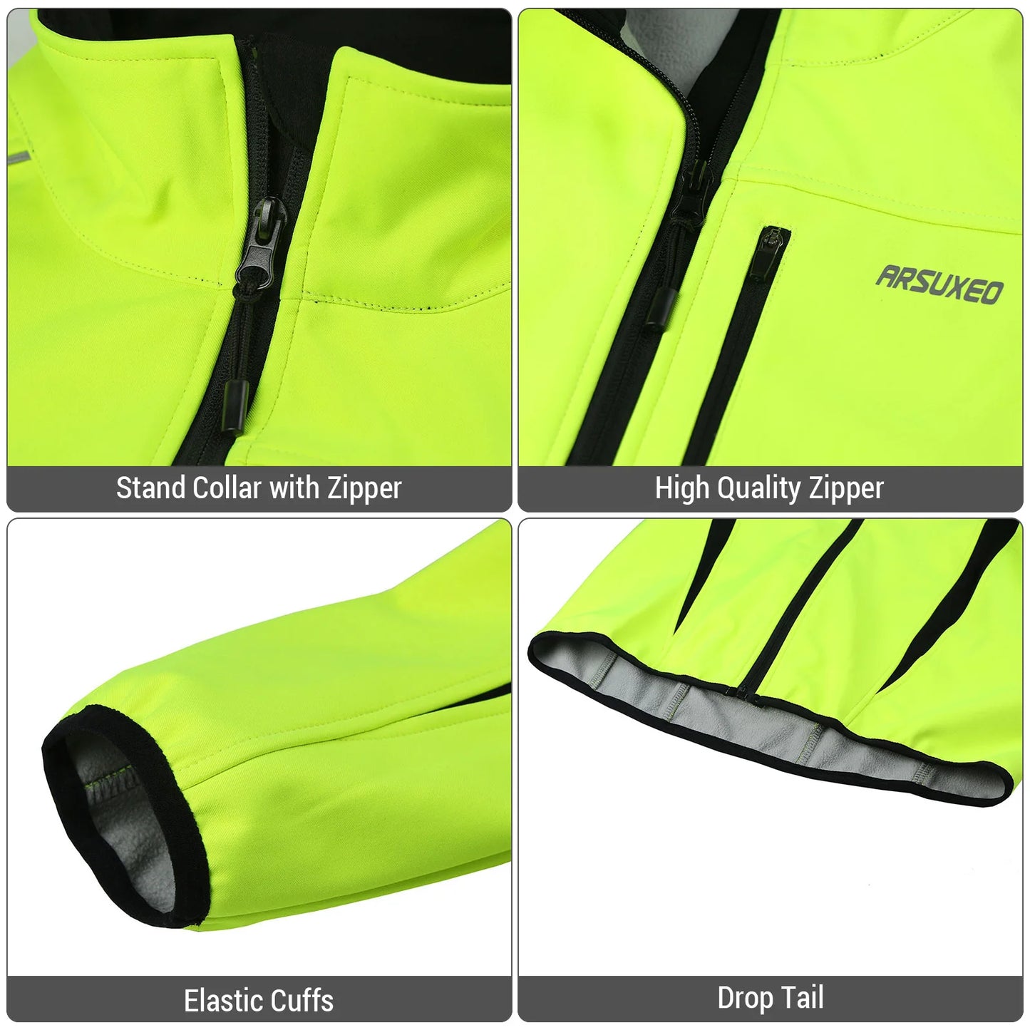 ReflectRun - Veste hiver de running réfléchissante avec poches