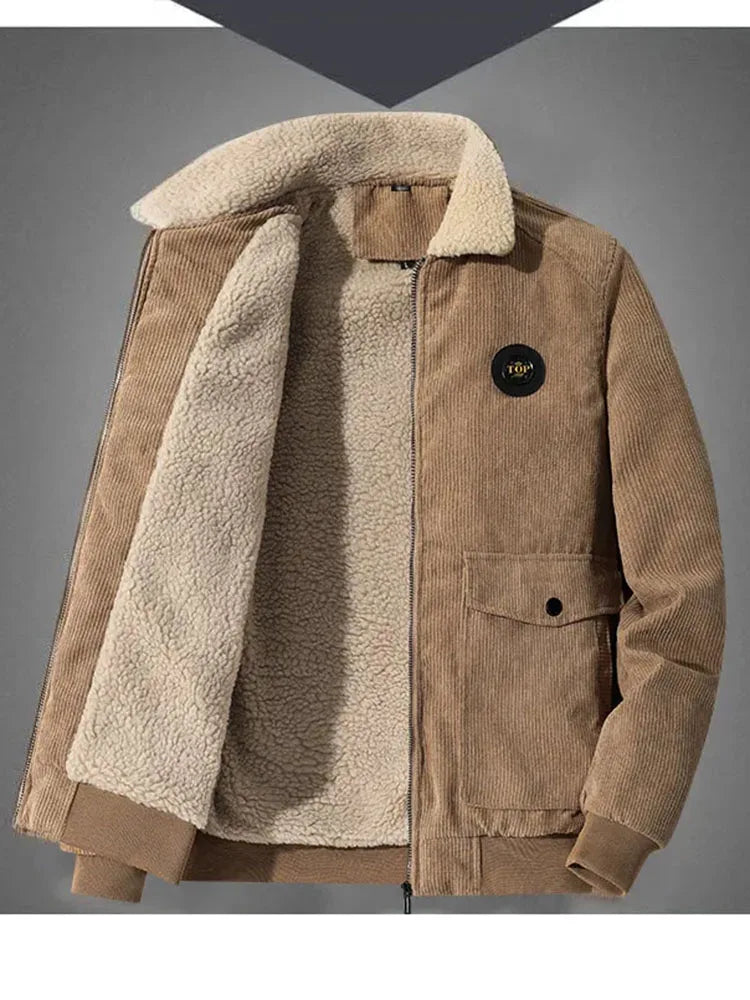 Veste hiver en velours pour homme