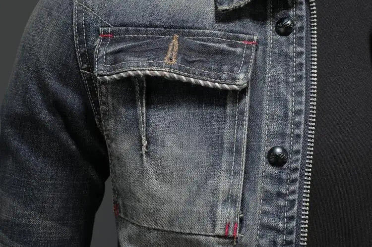 Veste en Denim Vintage Décontractée homme