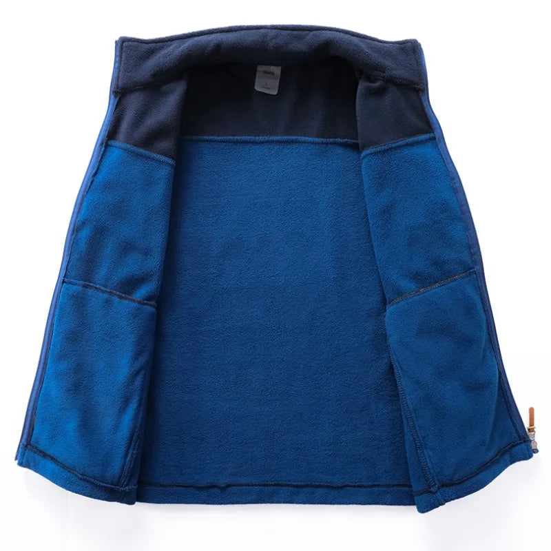 Veste polaire chaude avec fermeture à zipper