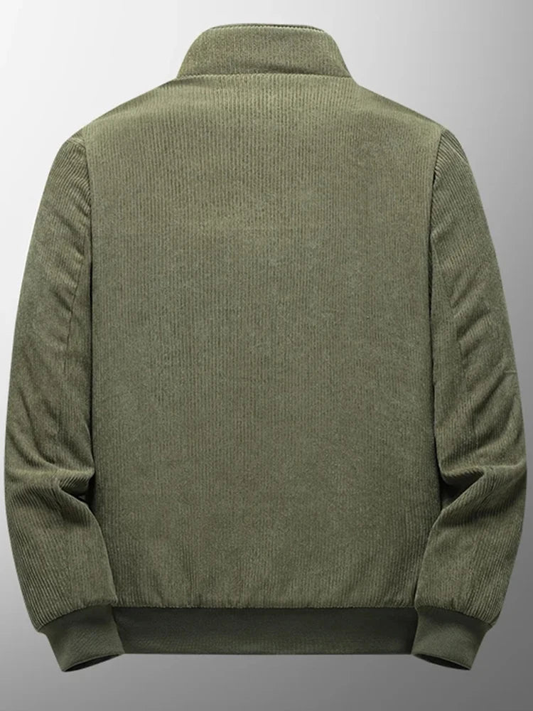 Veste hiver en velours sans capuche pour homme