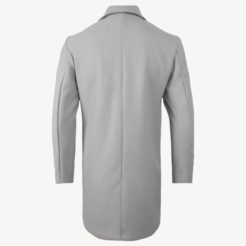 Veste longue en laine avec boutons