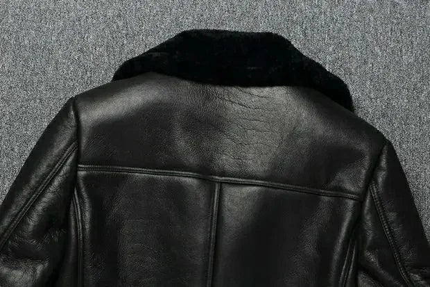 Eclipse - Veste en Cuir véritable à fourrure