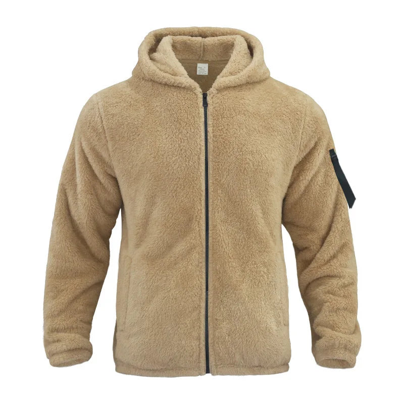 Veste polaire décontractée à capuche pour homme