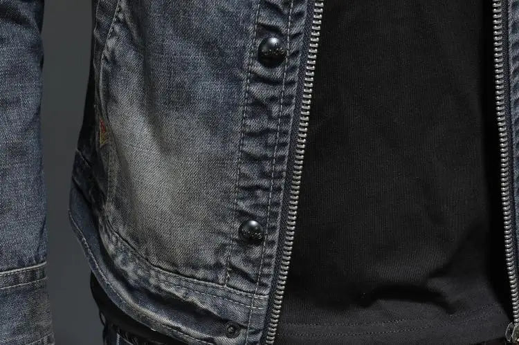 Veste en Denim Vintage Décontractée homme