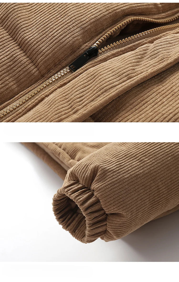Veste hiver en Velours Côtelé Homme