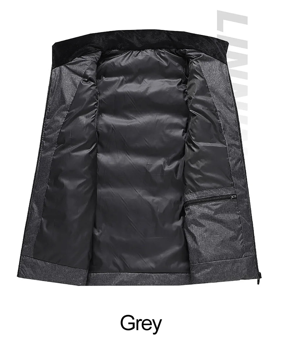 Veste chauffante électrique à manche courte rouge et noire