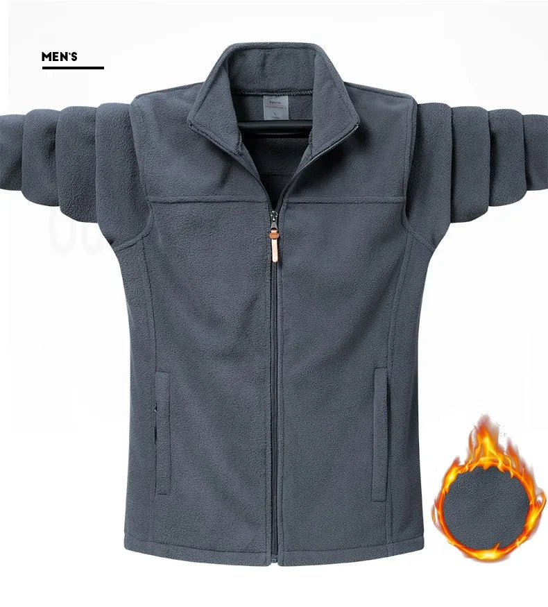 Veste polaire chaude avec fermeture à zipper