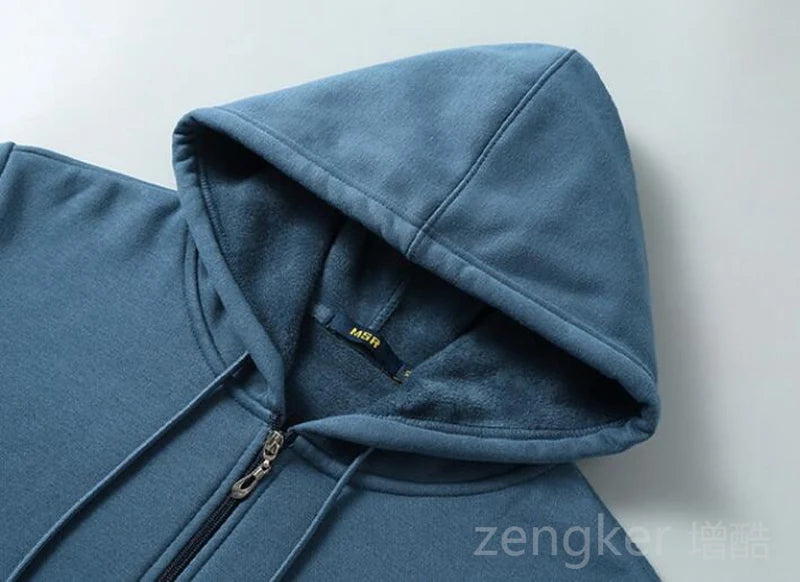 Veste polaire à capuche pour homme