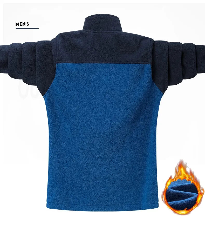 Veste polaire chaude avec fermeture à zipper