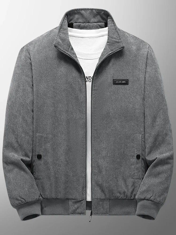 Veste hiver en velours sans capuche pour homme