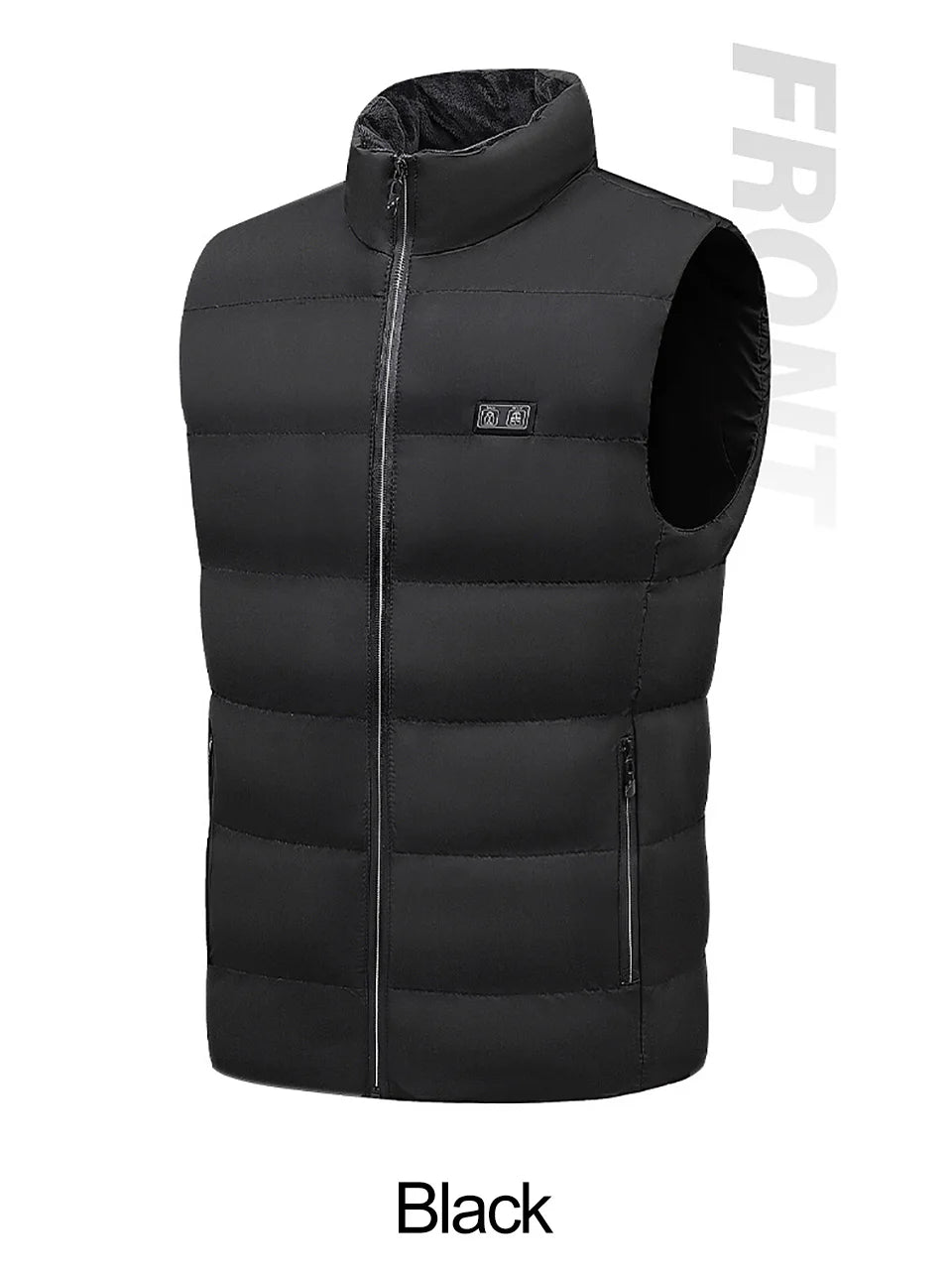Veste chauffante électrique à manche courte rouge et noire