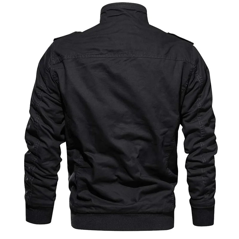 Veste militaire longue double poches homme