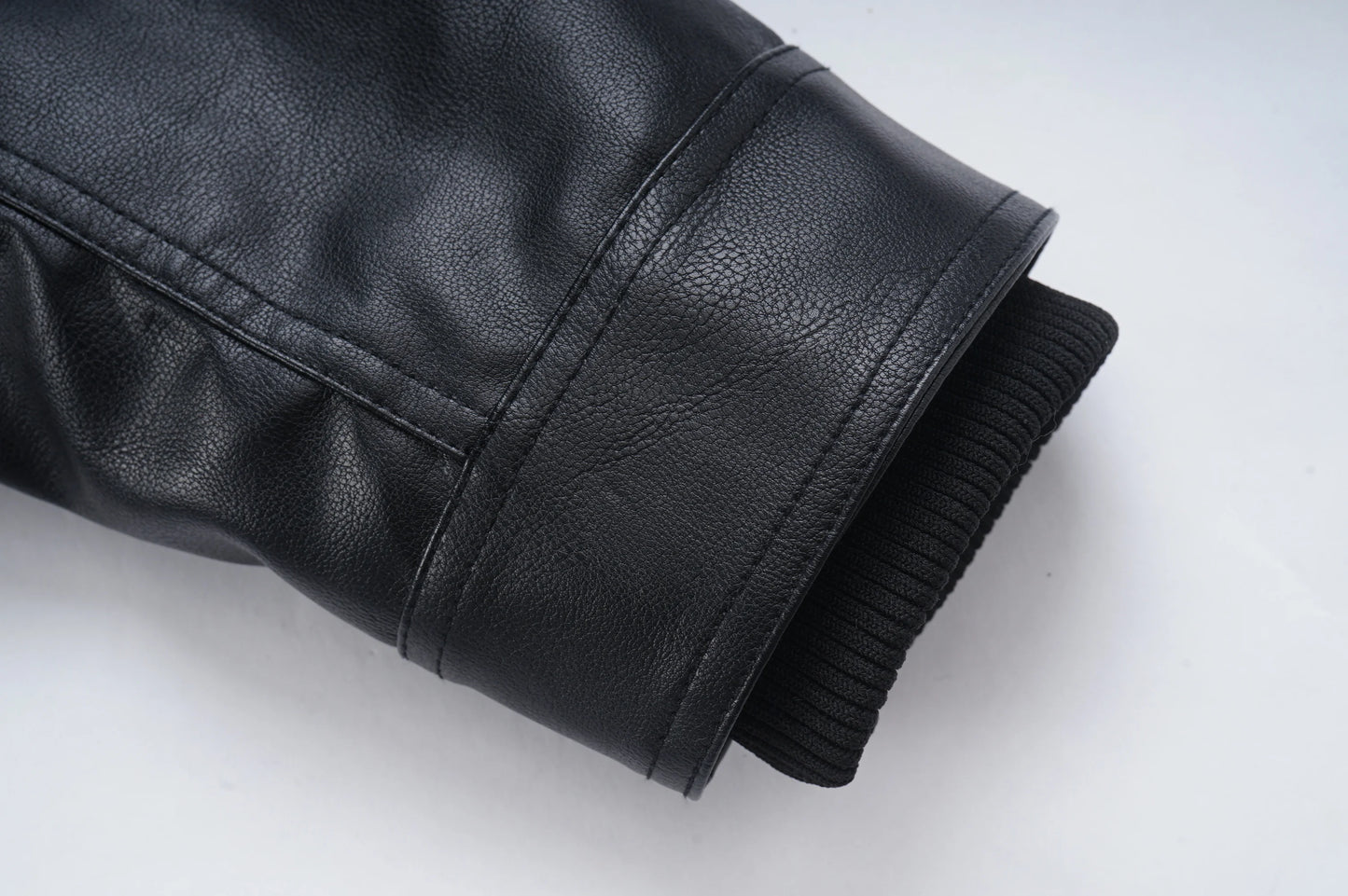 Veste en cuir à capuche homme