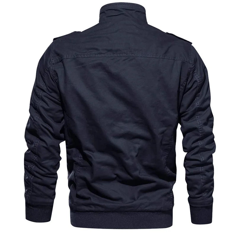 Veste militaire longue double poches homme