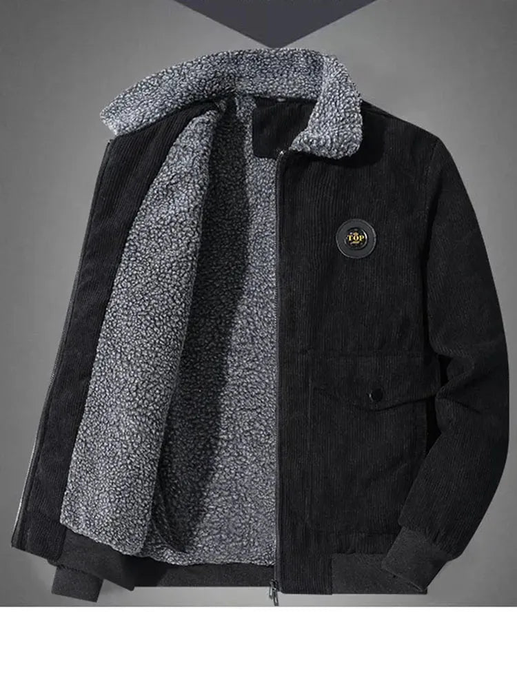 Veste hiver en velours pour homme
