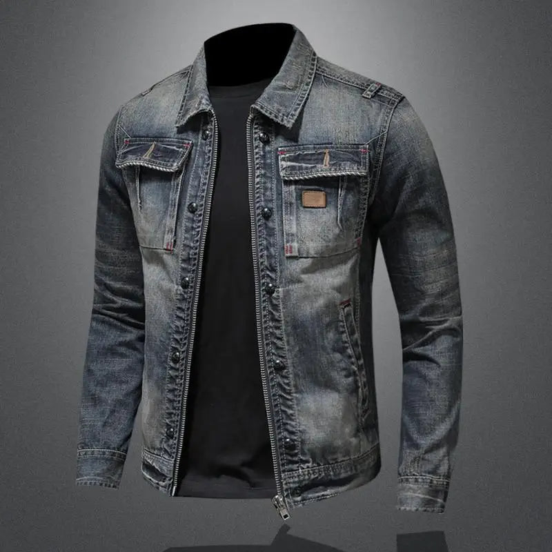 Veste en Denim Vintage Décontractée homme