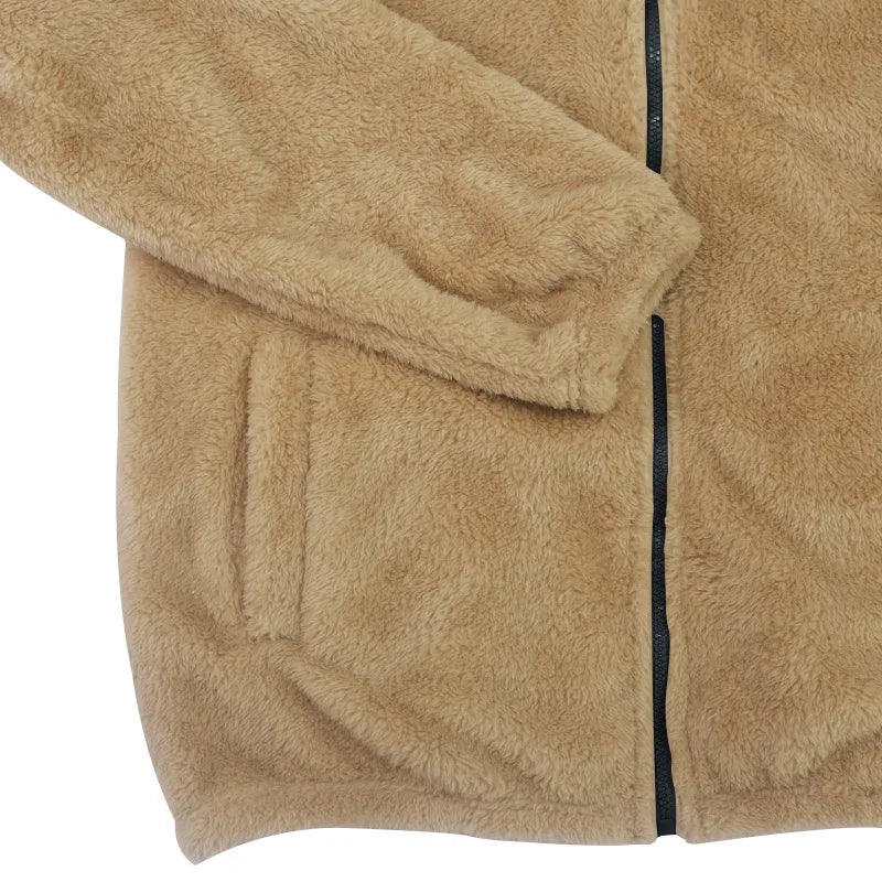 Veste polaire décontractée à capuche pour homme
