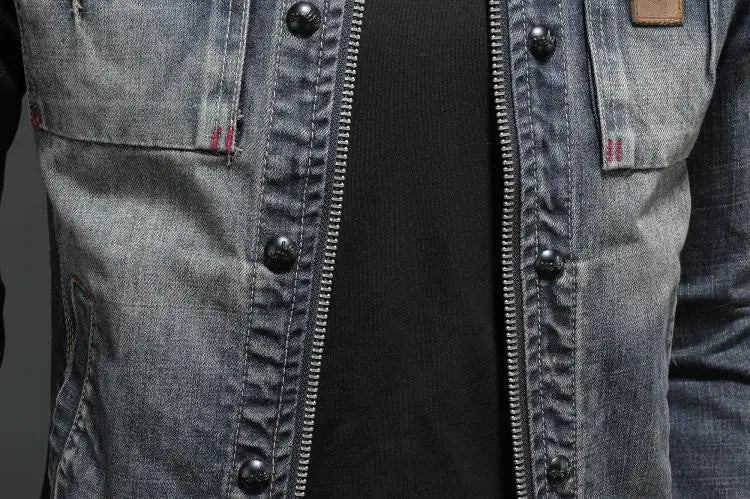 Veste en Denim Vintage Décontractée homme