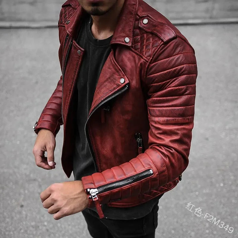 Veste en cuir souple élégante pour hommes