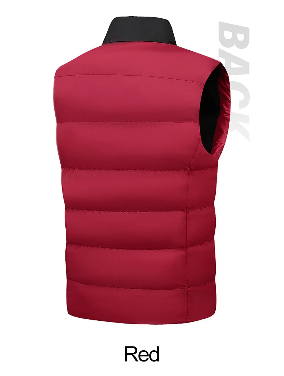 Veste chauffante électrique à manche courte rouge et noire