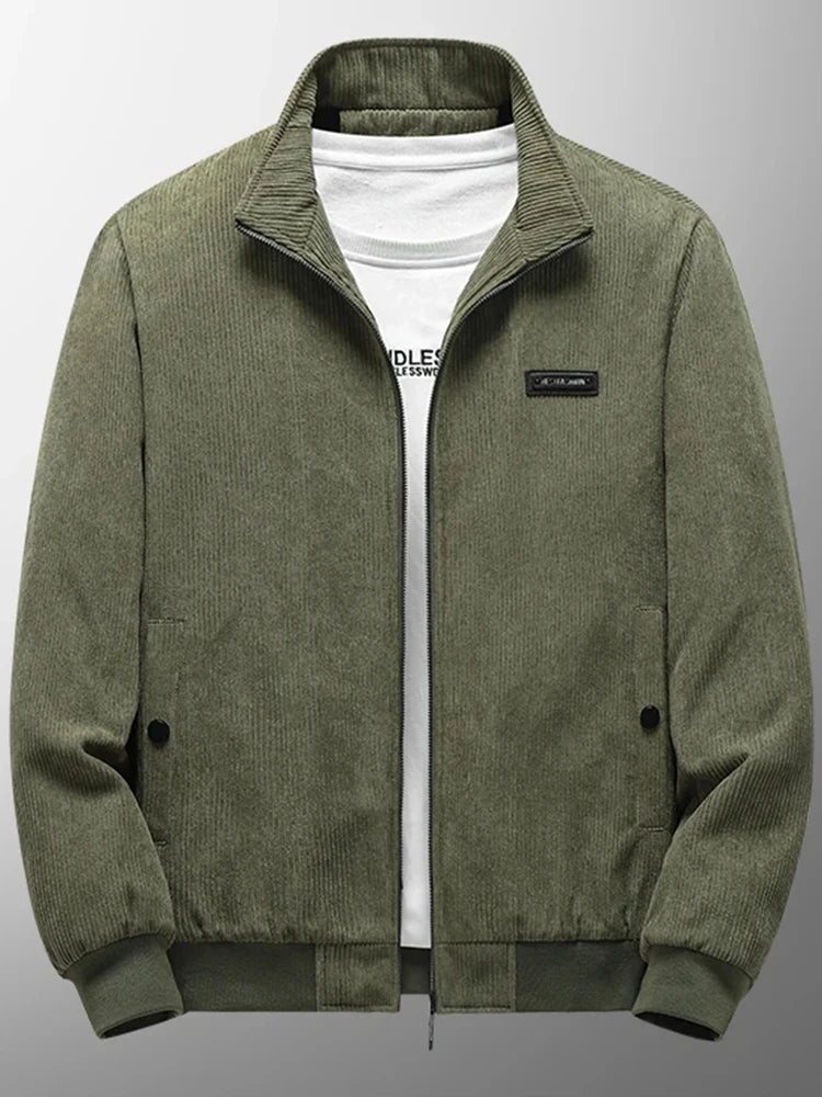Veste hiver en velours sans capuche pour homme