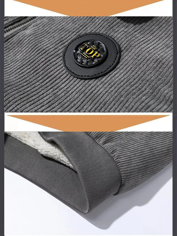 Veste hiver en velours pour homme